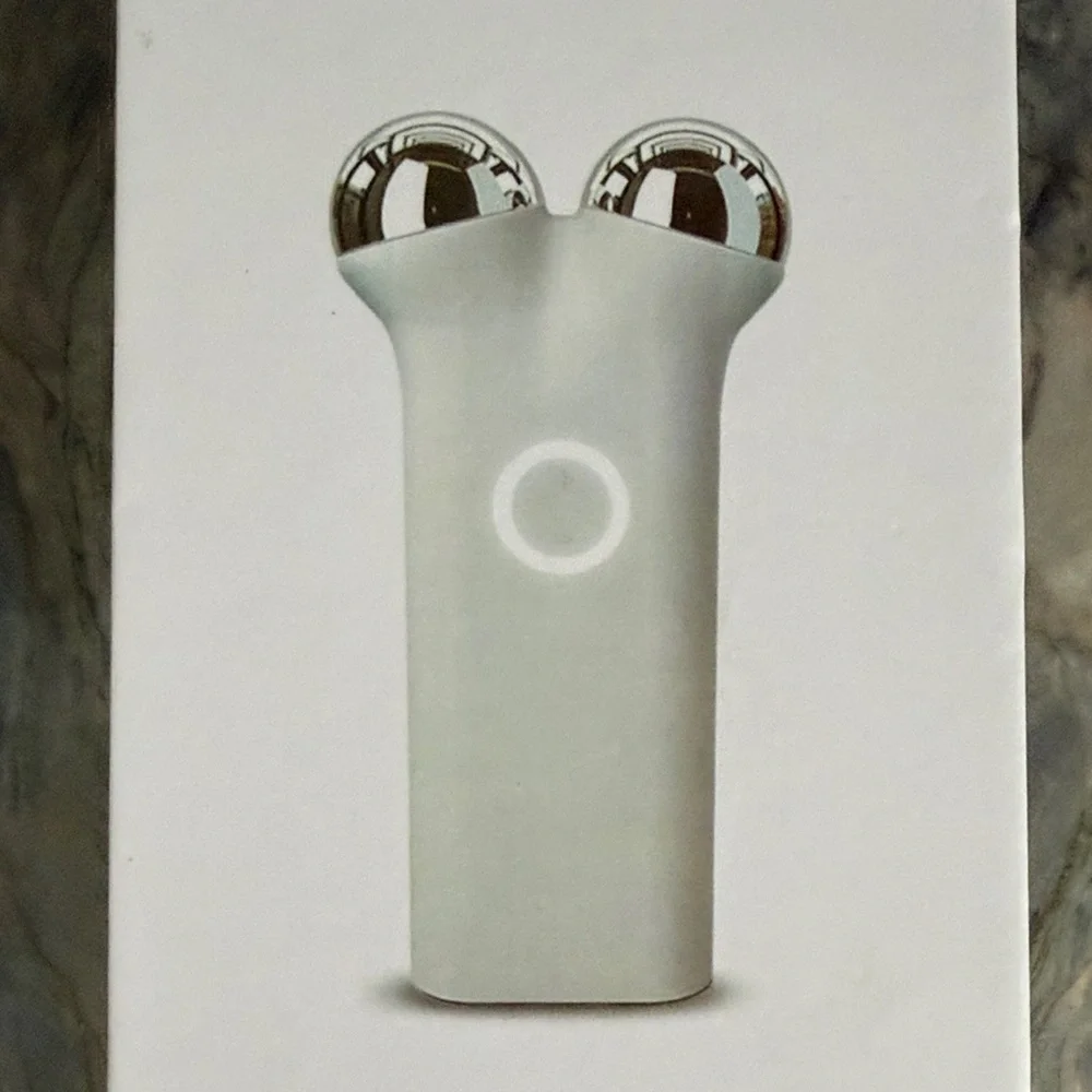 White Facial Roller Massager with USB Charging